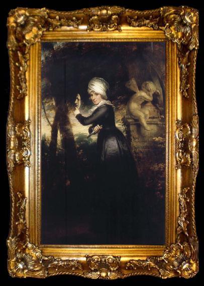 framed  Sir William Beechey Sarah Siddons with the Emblems of Tragedy, ta009-2